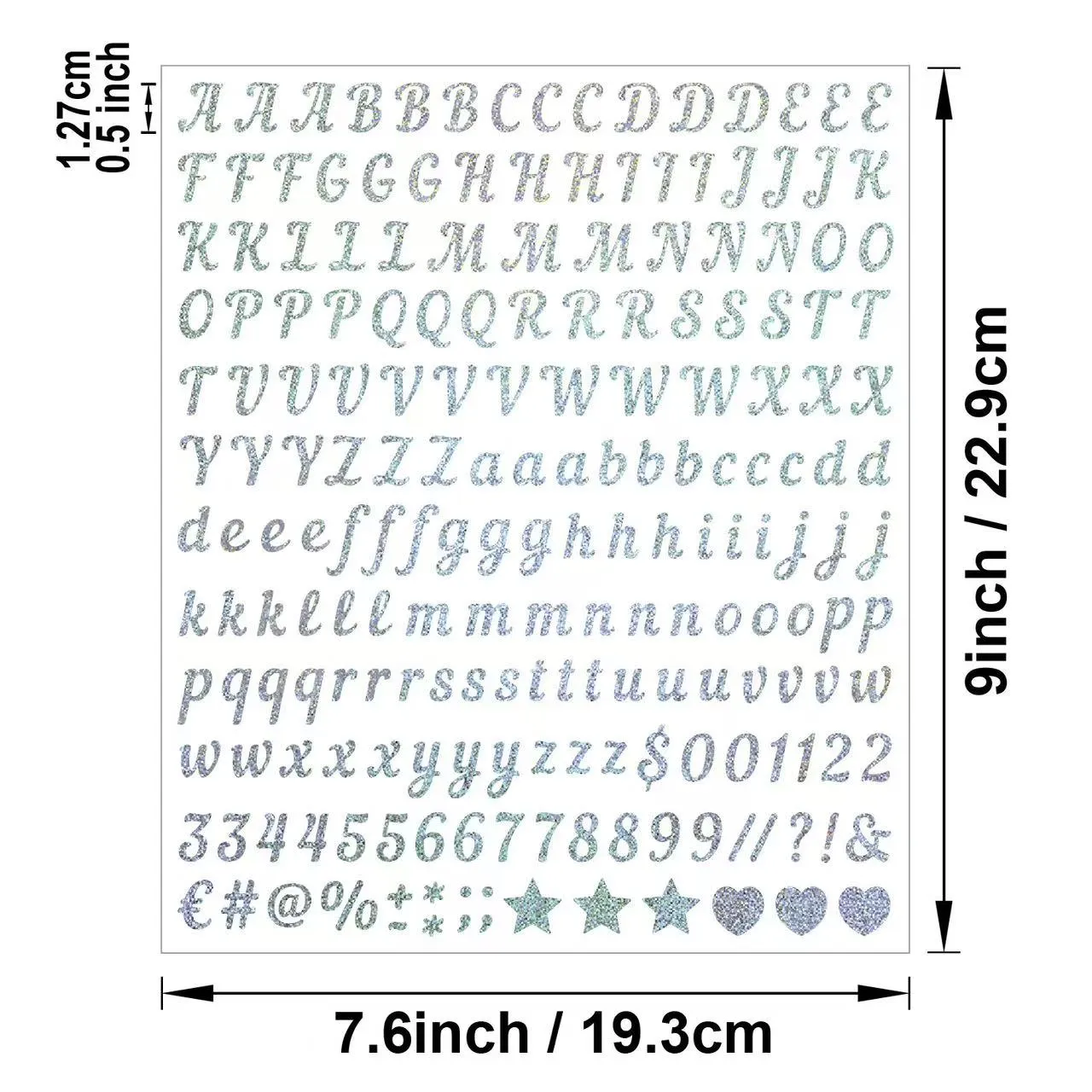 वर्णमाला और संख्यात्मक बलुआ पत्थर सजावटी स्टिकर